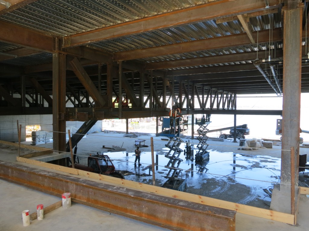 Hotel - main ballroom metal decks and MEP install